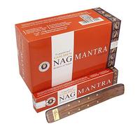 Vijayshree Golden Nag Mantra Masala Agarbathi Lot de 12 bâtons d'encens de qualité supérieure 180 g