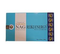 Vijayshree Golden Nag Reiki Energy Bâtonnets d'encens aromatiques, 12 x 15 g, apaisants et relaxants, pour yoga, méditation, rituels spirituels naturels et de qualité supérieure Kajal