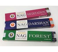 Vijayshree Sterling Effectz A40 Golden Nag Bâtons d'encens Forêt Darshan Méditation avec Souvenir