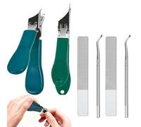 Vijixka 2 Pièces Coupe-Ongles Inclinés, Coupe-Ongles pour Personnes Âgées, Pince à Ongles à Larges Mâchoires (Grand 10,8 cm + Petit 8,8 cm)