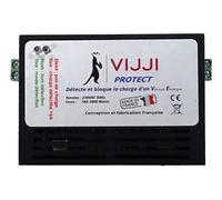 VIJJI Carré Rouge - Détecteur et Bloqueur Protect - Détecte et Coupe Automatiquement la Recharge d'une Voiture Électrique - 220/240 VAC - Fabrication Française