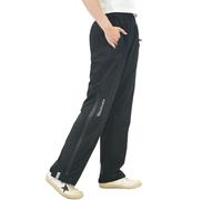 VIKAMAKA Pantalon de Pluie pour Femme et Homme, Imperméable, Léger, Respirant, Taille Élastique, Pantalon de Pluie pour Cyclisme et Course, noir, Taille XL