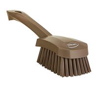 Vikan 419266 Brosse à récurer à Manche Court Rigide Marron