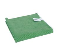 Vikan 69102n Lot de 5 chiffons de nettoyage multi-usages en microfibre, 32 x 32 cm, code couleur, réutilisables, utilisation sèche et humide (vert)