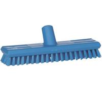 Vikan - Balai-brosse hygiénique - Avec passage d'eau - Extra dur - 270mm - Bleu