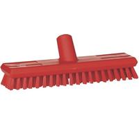 Vikan - Balai-brosse hygiénique - Avec passage d'eau - Extra dur - 270mm - Rouge