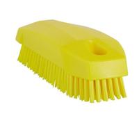 Vikan - Brosse à ongles hygiénique - Fibres dures - 130mm - Jaune