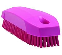 Vikan - Brosse à ongles hygiénique - Fibres dures - 130mm - Rose