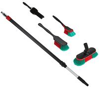 Vikan | Ensemble de brosses pour voiture | avec raccord Gardena et robinet à tournant sphérique | noir