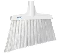 Vikan - Hygiène - Balai d'angle - Fibres inclinées longues et extra dures - Blanc