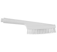 Vikan - Hygiène Brosse à main - Avec passage d'eau - Dure - 330mm - Blanc