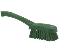 Vikan - Hygiène - Brosse à vaisselle - Avec manche court - Fibres dures - Vert