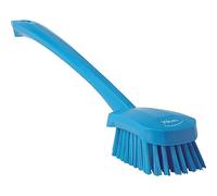 Vikan - Hygiène - Brosse à vaisselle - Avec manche long - Fibres dures - Bleu