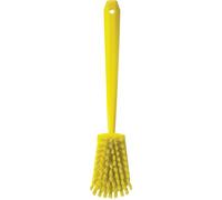 Vikan - Hygiène - Brosse à vaisselle - Avec manche long - Fibres dures - Jaune