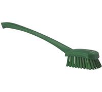 Vikan - Hygiène - Brosse à vaisselle - Avec manche long - Fibres dures - Vert