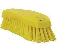 Vikan – Hygiène – Grande brosse de travail – Fibres dures – Jaune