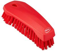 Vikan - Hygiène - Grande brosse de travail - Fibres dures - Rouge