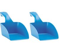 Vikan - Hygiène - Pelle à Main - Droite - Polypropylène - Bleu - 1L (Lot de 2)