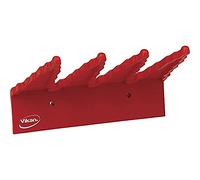 Vikan - Hygiène - Porte-outils mural - Polypropylène - Rouge