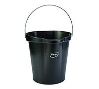 Vikan - Seau d'hygiène - Avec bec verseur - Graduations - Noir - 12L