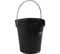 Vikan - Seau hygiénique - Avec bec verseur - Graduation - Noir - 6L