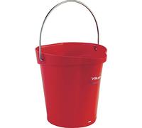 Vikan - Seau hygiénique - Avec bec verseur - Graduation - Rouge - 6L