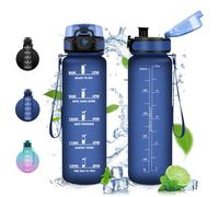 Vikaster Gourde Sport, Bouteille d'eau 0.5l, sans BPA, Étanche & Réutilisable, Water Bottle Ouvrir en un Clic, Convient Pour la Camping, le Gym, le Yoga, Gourde Randonnée