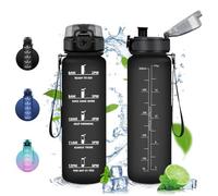 Vikaster Gourde Sport, Bouteille d'eau 500ml, sans BPA, Étanche & Réutilisable, Water Bottle Ouvrir en un Clic, Convient Pour la Yoga, le Gym, le Camping, Gourde Randonnée