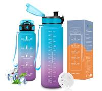 Vikaster Gourdes, Gourde 1.5 Litre, sans BPA, Étanche & Réutilisable, Convient Pour la Gym, Yoga, Camping, Sport, Gourde Randonnée