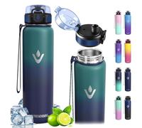 Vikaster Water bottle - Thermos 0.5 l, 24h froid & 12h chaud, Gourdes Sans BPA, Gourde Enfant & Adulte pour Sport, école, Bureau, Gym, Voyage