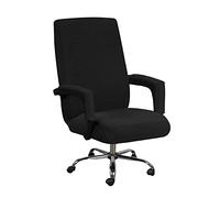 VIKAUL Housse de chaise de bureau avec accoudoir, housse extensible pour fauteuil de jeu d'ordinateur, housse de chaise pour chaise de bureau pivotante universelle, XL, noir