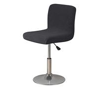 VIKAUL Lot de 2 housses de tabouret de bar extensibles pour tabouret de comptoir, chaises de pub, tabouret de bar, chaise de cuisine, protection amovible pour tabouret de bar, noir