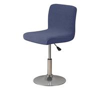 VIKAUL Lot de 2 housses de tabouret de bar, extensibles pour tabouret de comptoir, chaises de pub, tabouret de bar, chaise de cuisine, protection amovible pour tabouret de bar, bleu marine