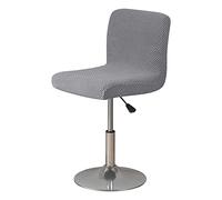 VIKAUL Lot de 4 housses de tabouret de bar extensibles pour tabouret de comptoir, chaises de pub, tabouret de bar, chaise de cuisine, protection amovible pour tabouret de bar, gris foncé