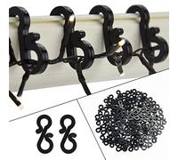 Vikdio 120 pièces Crochets de Gouttière Noirs pour Fixer des Lumières de Noël en Extérieur, Pinces de Gouttière Idéales pour Accrocher des Lumières en Décoration Extérieure pour Halloween et Noël
