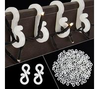 Vikdio 30 pièces Crochets de Gouttière pour Fixer des Lumières de Noël en Extérieur, Pinces de Gouttière Idéales pour Accrocher des Lumières en Décoration Extérieure pour Halloween et Noël