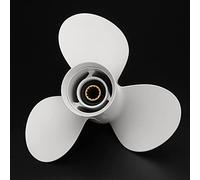 VIKEP Aluminium 13 Dents Spline DIAMÈTRE DE DIAMÈTRE 90MM Blanc 3 Lames 11 3 / 8x12 Hélice Hors-Bord De Bateau for Yamaha 40 48 50 55 60HP Soutenir