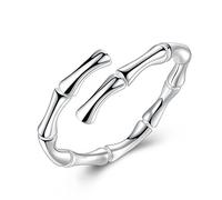 VIKI LYNN Bague Argent Femme Ajustable d'orteil de Bambou Bague phalange Bague de Pied Bijoux Fantaisie en Série Argent 925