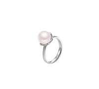 VIKI LYNN Bague Femme Argent Fin 925 Bague Perle de Culture 8-9 mm Réglable Bague Ouverte de Fiançailles Mariage Promesse Alliance Anniversaire Saint Valentin Fête des Mères