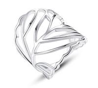 VIKI LYNN Bague pour femme en argent sterling avec feuille