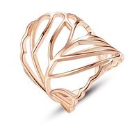 VIKI LYNN Bague pour femme en argent sterling avec feuille