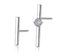 VIKI LYNN Boucles d’Oreilles Argent Femme Homme Boucle d’Oreille Clou en Argent 925 et Zircon Blanc Idée Cadeau Anniversaire pour Femme Fille Homme Garçon