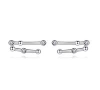 VIKI LYNN Boucles d’oreilles Clous de Série Douze Constellations Le Taureau en Argent Fin 925 et Zircon Fantaisie Femme Bijoux 12 Signes du Zodiaque Astrologique Idée Cadeau Femme Fille