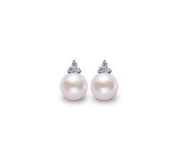 VIKI LYNN Boucles d'oreilles perle en argent fin 925 et zircon boucles d’oreilles clous pour mariage fiançailles parfait cadeau d’anniversaire fête des mères Saint-Valentin