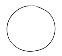 VIKI LYNN Collier Chaîne Cordon pour Pendentif en Coton ciré 1.5 mm avec Fermoir Mousqueton en Argent 925 Parfait pour Homme et Femme