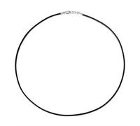 VIKI LYNN Collier Chaîne Cordon pour Pendentif Homme en Coton ciré 1.5 mm avec Fermoir Mousqueton en Argent 925 Longueur de Collier 60+1cm