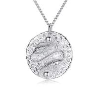 VIKI LYNN Collier Pendentif Argent de 12 Signes du Zodiaque Astrologique Poissons en Argent Fin 925 Idée Cadeau Bijoux Fantaisie Série Douze Constellations pour Homme Femme Garçon Fille