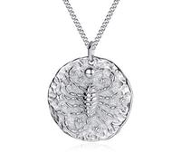 VIKI LYNN Collier Pendentif Argent de 12 Signes du Zodiaque Astrologique Scorpion en Argent Fin 925 Idée Cadeau Bijoux Fantaisie Série Douze Constellations pour Homme Femme Garçon Fille