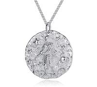 VIKI LYNN Collier Pendentif Argent de 12 Signes du Zodiaque Astrologique Verseau en Argent Fin 925 Idée Cadeau Bijoux Fantaisie Série Douze Constellations pour Homme Femme Garçon Fille