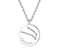 VIKI LYNN Collier Pendentif Homme Femme de Série Douze Constellations en Argent Fin 925 et Zircon Idée Cadeau Bijoux Fantaisie 12 Signes du Zodiaque Astrologique pour Garçon Fille
